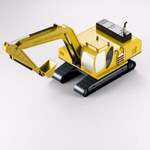excavator 3d render